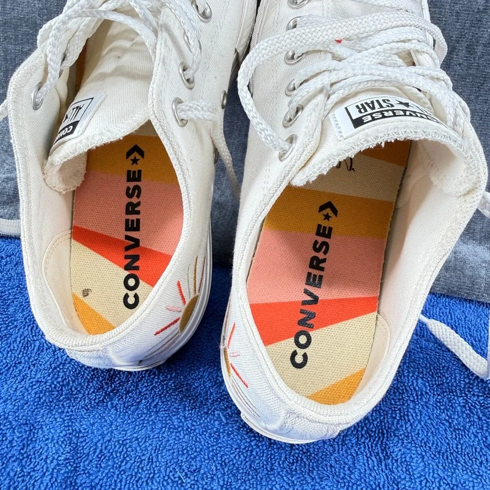 Converse Chuck Taylor All Star Lift Womens 9 Cream Sunrise Rainbow Platform - Picture 14 of 14